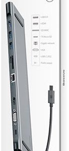Адаптер Baseus USB HUB 10 in 1 USB C to HDMI VGA RJ45 SD/TF Card Reader USB Splitter（CATSX-G0G）