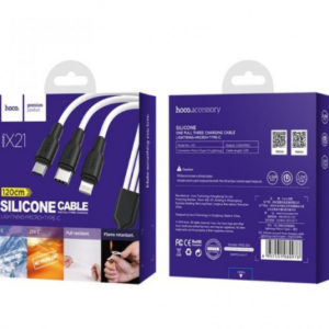Кабель Hoco X21 Silicone Cable - Lightning Micro USB Type-C 1.2м
