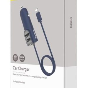 Автомобильное зарядное устройство Baseus 2 USB 5.5A + Lightning USB Energy Station with Line Multi Car Charger (CCNL-01)