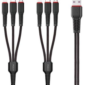 Кабель Rock G6 Metal Braided 6 in 1 Charge & Sync Cable (RCB0734) 1м 2м (5V 3.6A)