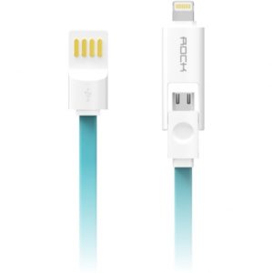 Кабель Rock Combo Lightning - Micro USB 0.32м