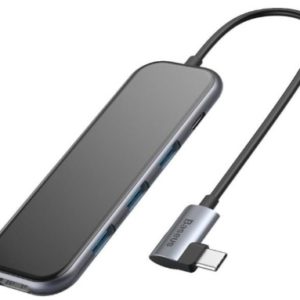 Адаптер Baseus Mirror Series Multi-functional HUB (CAHUB-BZ0G) 3xUSB3.0, HDMI 4K, Type-C PD