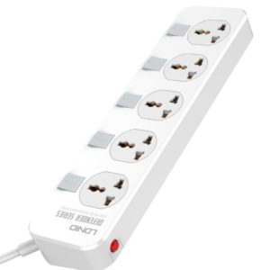 Сетевой фильтр LDNIO SC5006 Defender Series 2500W, 5 розеток (EU, US, UK), 2м