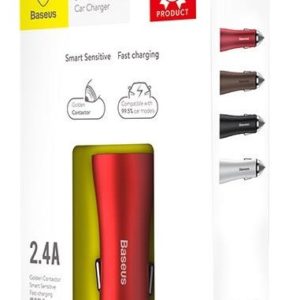 Автомобильное зарядное устройство Baseus 2 USB 2.4A Baseus Golden Contactor Dual U Intelligent Car Charger (CCALL-DZ01)