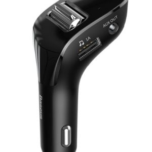 Автомобильное зарядное устройство Baseus Streamer F40 AUX Wireless MP3 Car Charger (CCF40-01) с FM-трансмиттером, MP3, Bluetooth 5.0, дисплеем