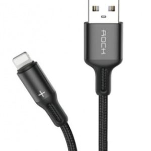 Кабель Rock R2 USB - Lightning Metal Braided Charge & Sync Round Cable (RCB0730) 2.4A 1m