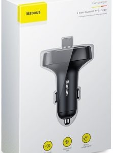 Автомобильное зарядное устройство Baseus T-shape Bluetooth V4.2 MP3 Dual USB Car Charger LED Screen (CCALL-TM01)