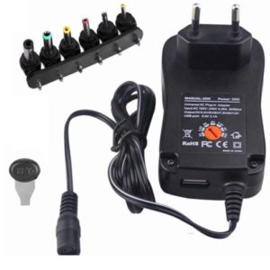 Универсальный блок питания Universal Adapter 30W, 3V, 4,5V, 5V, 6V, 7,5V, 9V, 12V (ручная регулировка)