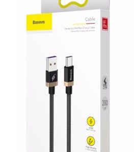 Кабель Baseus Purple Gold Red Flash Charge Cable (CATZH-AV1) 40W/5A Fast Charge USB - Type-C 1м
