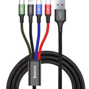 Кабель Baseus 4-in-1 Rapid Series Cable (CA1T4-B01) Type-C (2x) - Micro USB - Lightning 1.2м