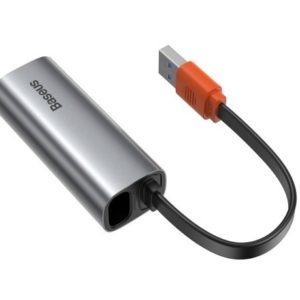 Адаптер Baseus Steel Cannon Series USB A Gigabit LAN Adapter (CAHUB-AD0G)