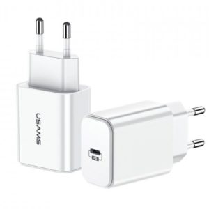 Сетевое зарядное устройство USAMS US-CC069 T14 PD Fast Travel USB Charger (EU) 18W