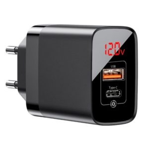 Сетевое зарядное устройство Baseus Mirror Lake (CCJMHC-A01, CCJMHC-A02) 18W, Digital Display, Quick Charge, USB, Type-C