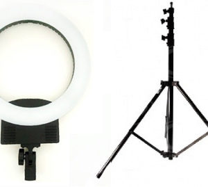 Набор: Кольцевая светодиодная лампа с держателем LED Ring Light (31 см.) + Штатив 210 см. + Переходник EU