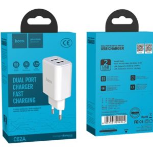Сетевой блок питания HOCO C62A Victoria - 2 USB 2.1A Fast Charging