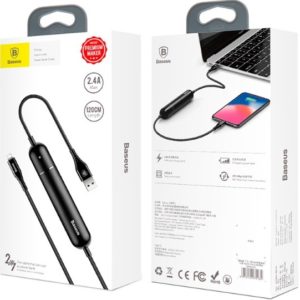 Внешний аккумулятор с кабелем Baseus Energy Two-in-one Lightning Energy Power Bank Cable (CALXU-01) 2500мАч, USB - Lighting 1.2м