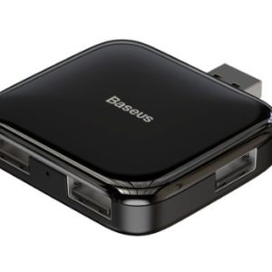 Адаптер Baseus Fully Folded Portable 4-in-1 USB HUB (USB A to USB2.0*4 with power supply + Micro USB) CAHUB-CW01