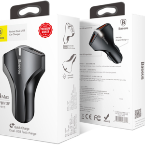 Автомобильное зарядное устройство Baseus Small Rocket Modern 2 USB QC 3.0 3A (CCALL-RK01)