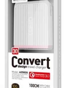 Зарядное устройство Ldnio 2 USB 3A + Type-C кабель (A2502Q) QC 3.0