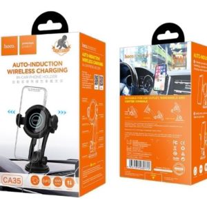 Автомобильный держатель HOCO CA35 Plus с беспроводной зарядкой Auto-Inducttion Wireless Fast Charging 10W