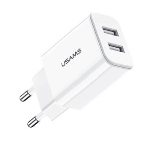 Сетевое зарядное устройство USAMS US-CC067 T13 Dual USB Travel Charger (EU)