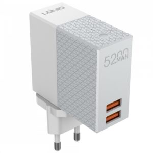 Зарядное устройство + внешний аккумулятор LDNIO PA606 2 in 1 - 5200 mAh, 2 х USB