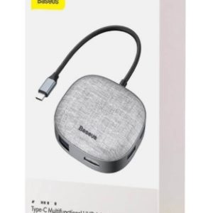 Адаптер Baseus Multi-functional HUB Type-C to 3xUSB3.0+HD4K+RJ45+PD (CAHUB-DX0G)