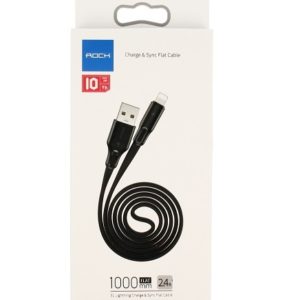 Кабель Rock S1 Lightning 2.4A Charge - Sync Flat Cable 1м (RCB0739)