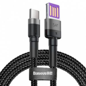 Кабель Baseus Cafule HW Quick Charging Cable Type-C - USB, 40W, 5A, 1м (CATKLF-P91, CATKLF-PG1, CATKLF-PV3) Двухсторонние разъемы
